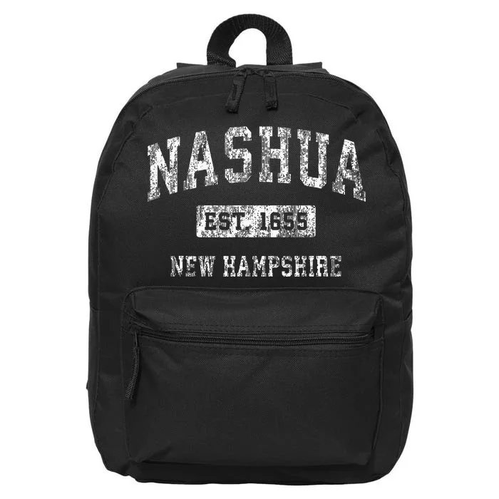 Nashua New Hampshire Nh Vintage Established Sports 16 in Basic Backpack