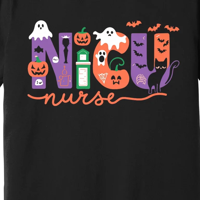 Nicu Nurse Halloween Neonatal Intensive Care Unit Halloween Premium T-Shirt