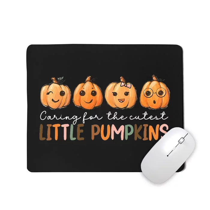 NICU Nurse Halloween Cutest Pumpkins Mother Baby Nurse Fall Mousepad