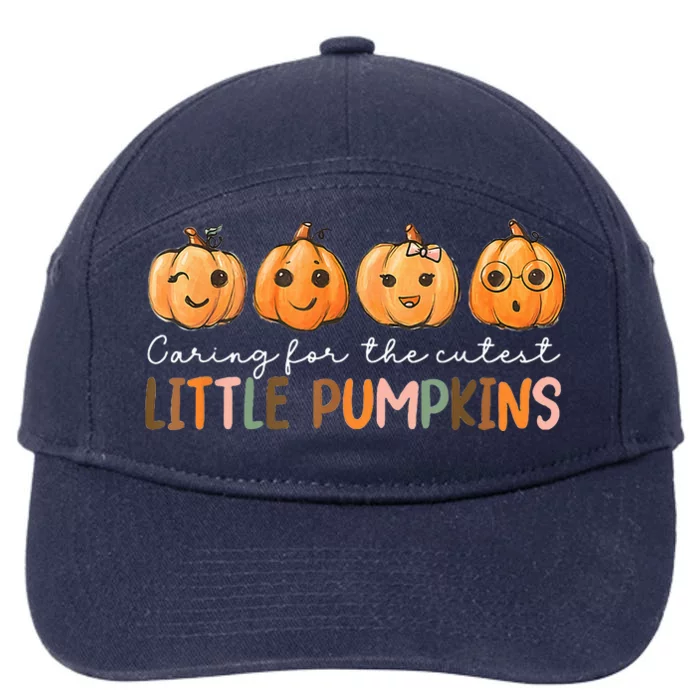 Nicu Nurse Halloween Cutest Pumpkins Mother Baby Nurse Fall 7-Panel Snapback Hat