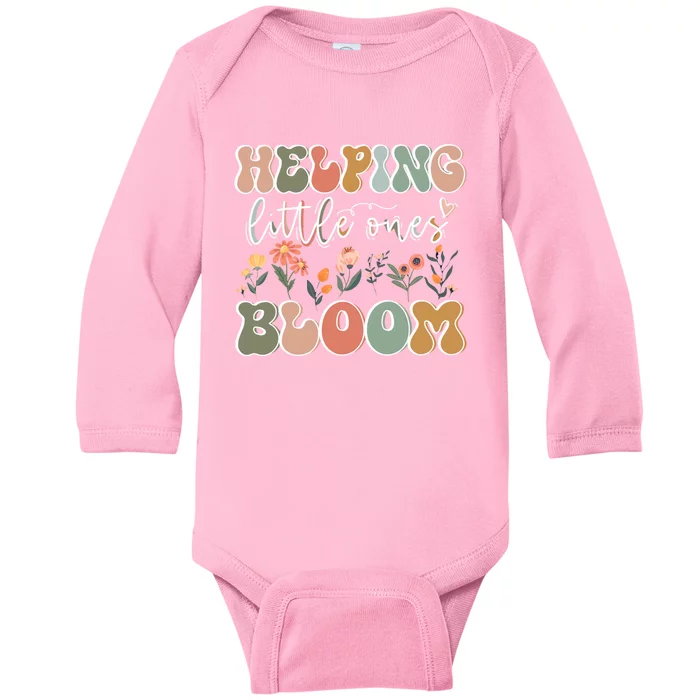 NICU Nurse Helping Little Ones Bloom Nurse Squad NICU Nurse Baby Long Sleeve Bodysuit