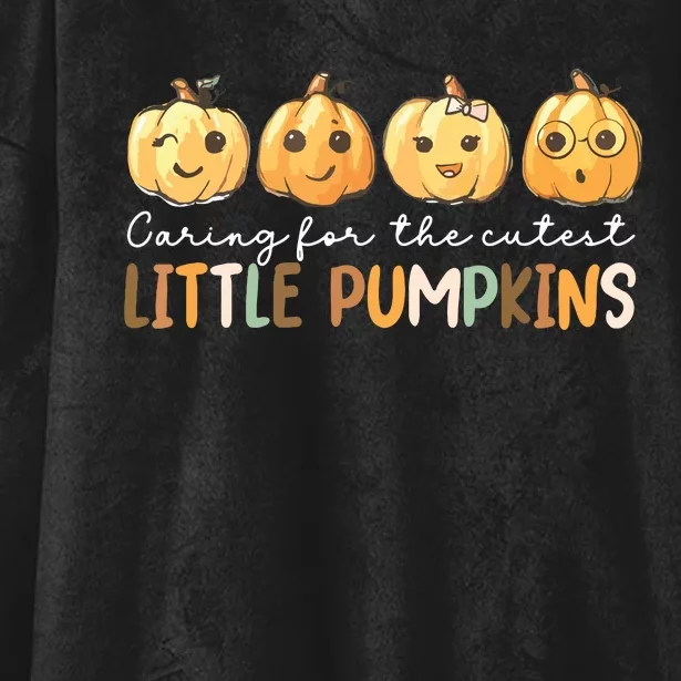 NICU Nurse Halloween Cutest Pumpkins Mother Baby Nurse Fall Hooded Wearable Blanket