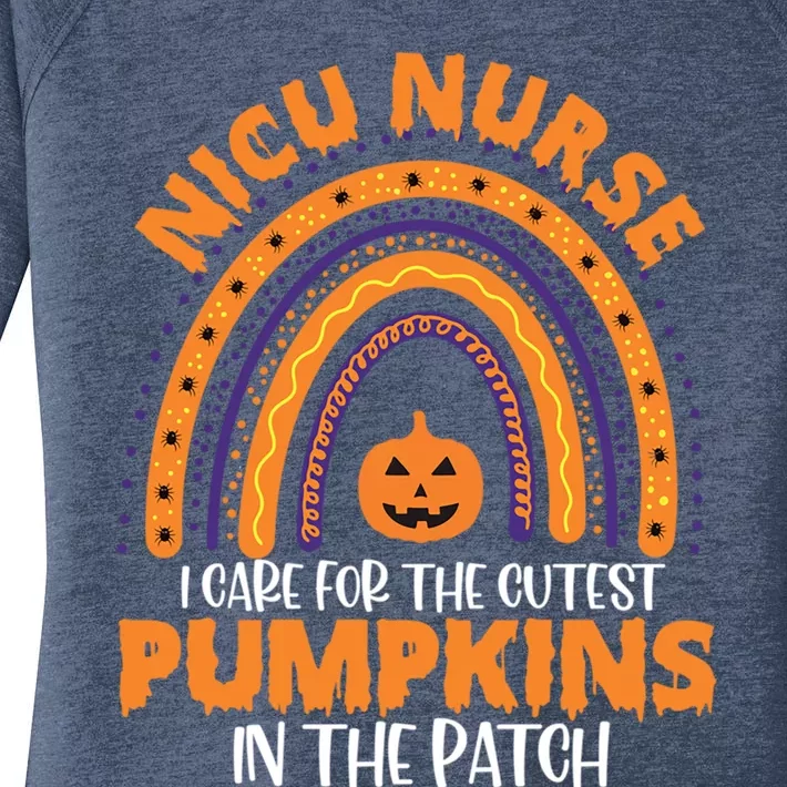 Nicu Nurse Halloween Rainbow Cutest Pumpkins In The Patch Gift Women's Perfect Tri Tunic Long Sleeve Shirt