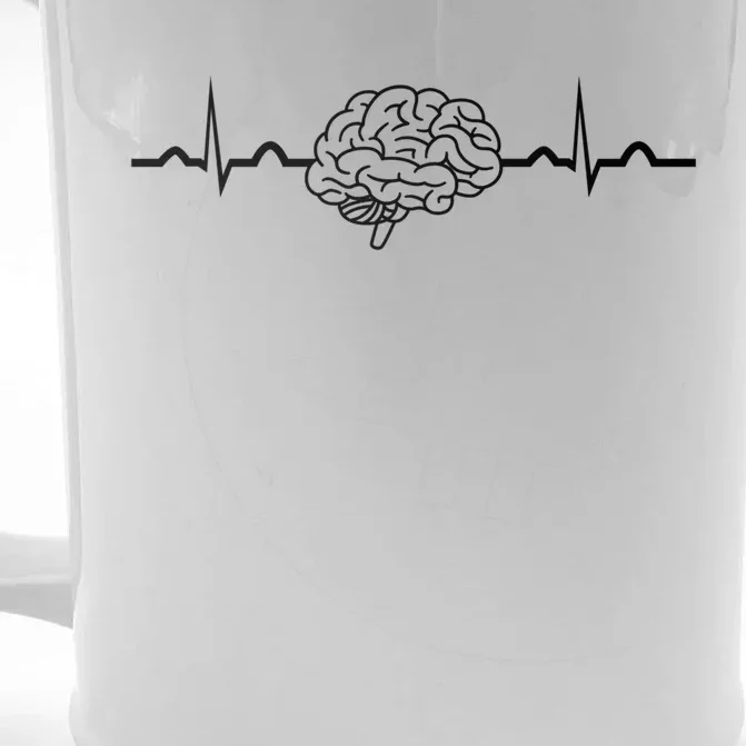 Neuro Nurse Heartbeat Neuro Nursing Neuroscience Nurse Gift Front & Back Beer Stein