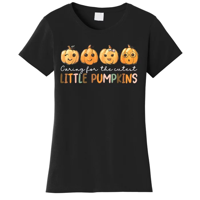 Nicu Nurse Halloween Cutest Pumpkins Mother Baby Nurse Fall Women's T-Shirt