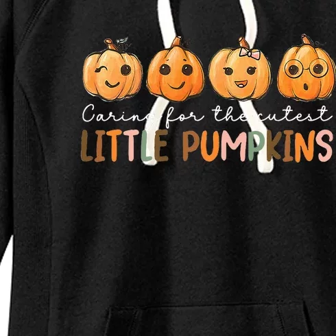 NICU Nurse Halloween Cutest Pumpkins Mother Baby Nurse Fall Women's Fleece Hoodie