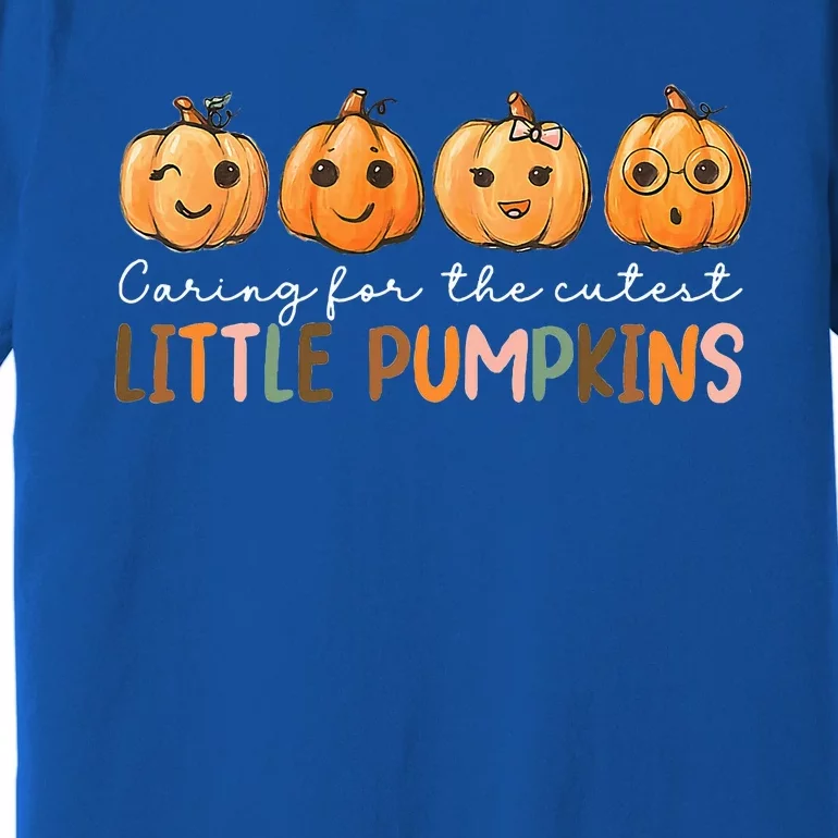 NICU Nurse Halloween Cutest Pumpkins Mother Baby Nurse Fall Premium T-Shirt