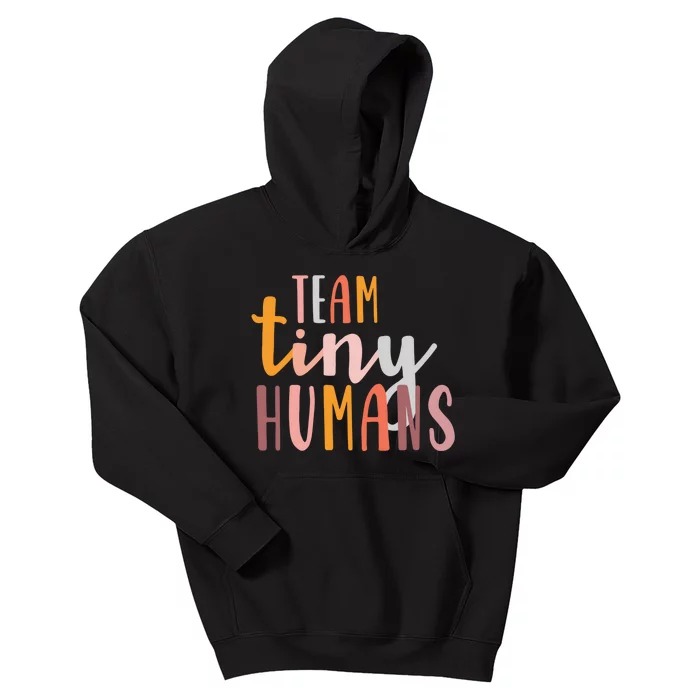 NICU Nurse ICU Neonatal Boho Colorful Retro Team Tiny Humans Kids Hoodie