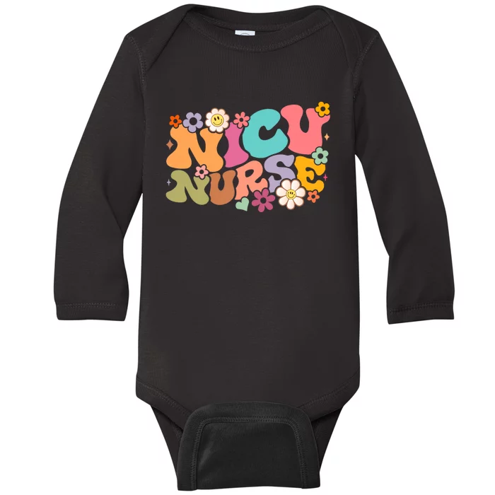 Nicu Nurse Icu Groovy Nursing Neonatal Intensive Care Unit Baby Long Sleeve Bodysuit