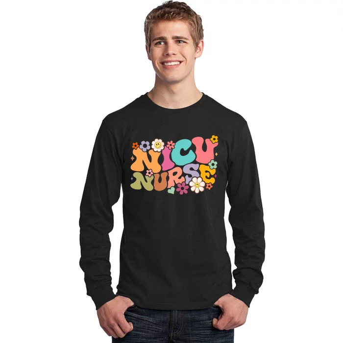 Nicu Nurse Icu Groovy Nursing Neonatal Intensive Care Unit Tall Long Sleeve T-Shirt