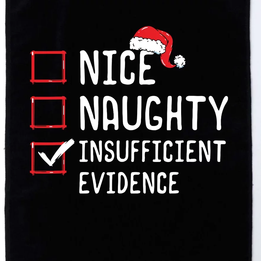 Nice Naughty Insufficient Evidence Christmas List Platinum Collection Golf Towel