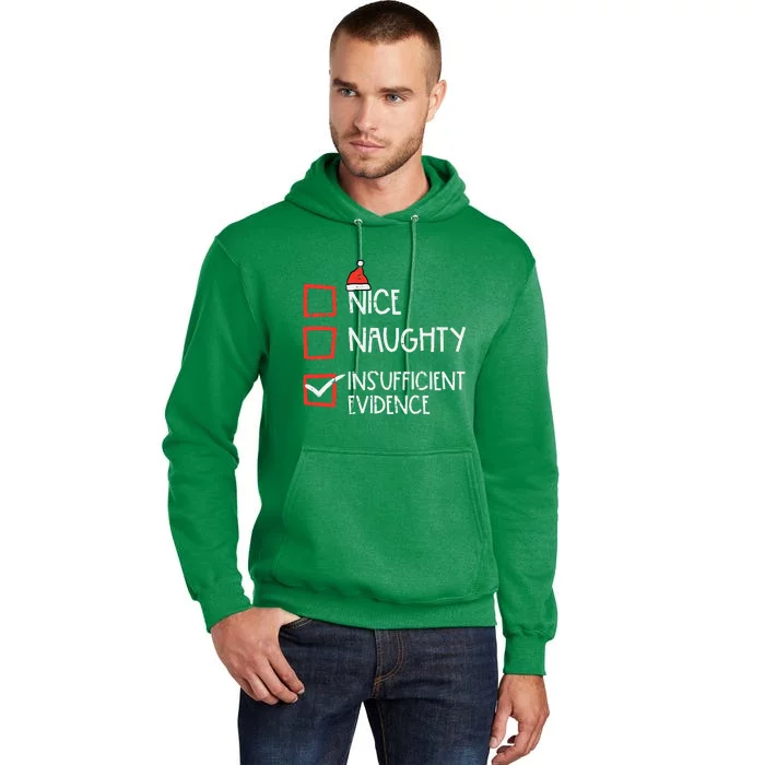 Nice Naughty Insufficient Evidence Christmas Fun Xmas Lawyer Tall Hoodie