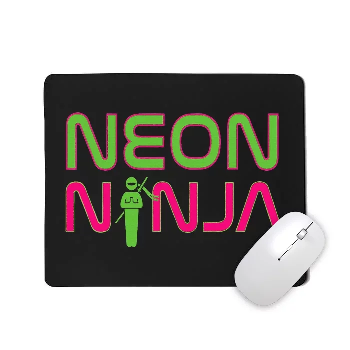 Neon Ninja I Electronic Raver Music Dj Festival Rave Mousepad