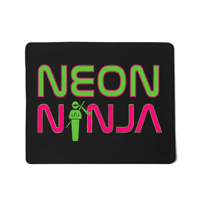 Neon Ninja I Electronic Raver Music Dj Festival Rave Mousepad