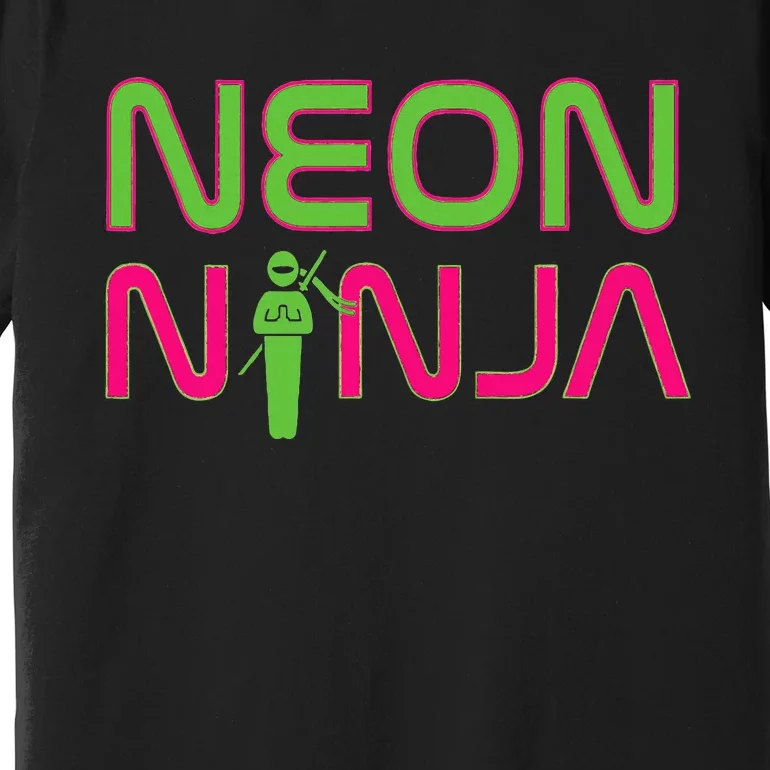 Neon Ninja I Electronic Raver Music Dj Festival Rave Premium T-Shirt