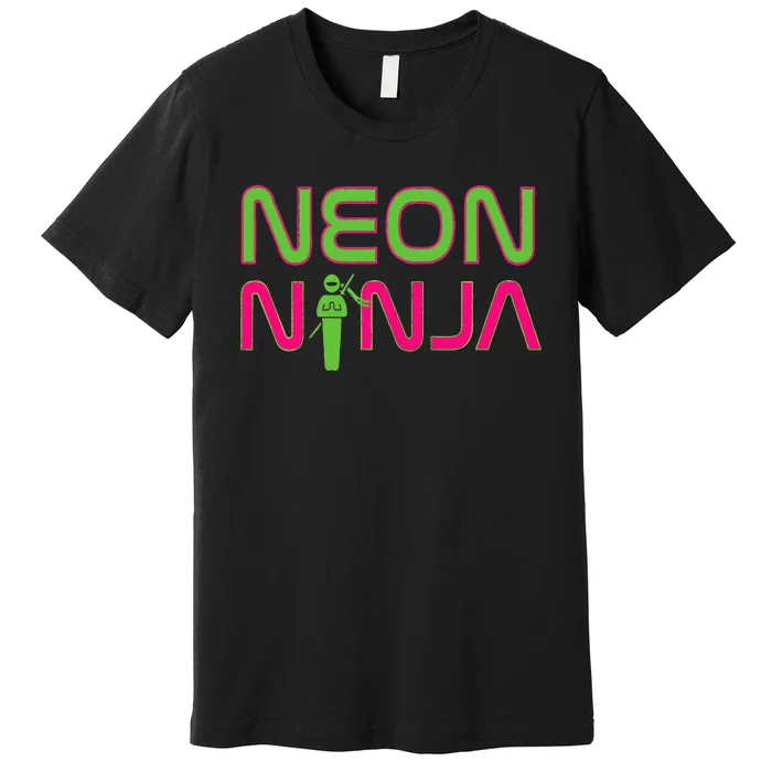 Neon Ninja I Electronic Raver Music Dj Festival Rave Premium T-Shirt