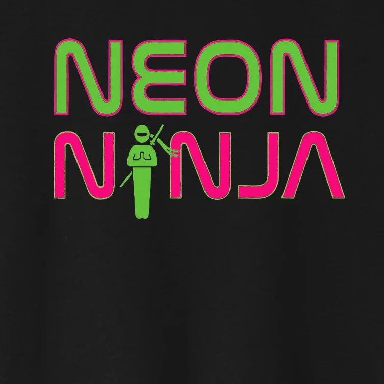 Neon Ninja I Electronic Raver Music Dj Festival Rave Women's Crop Top Tee