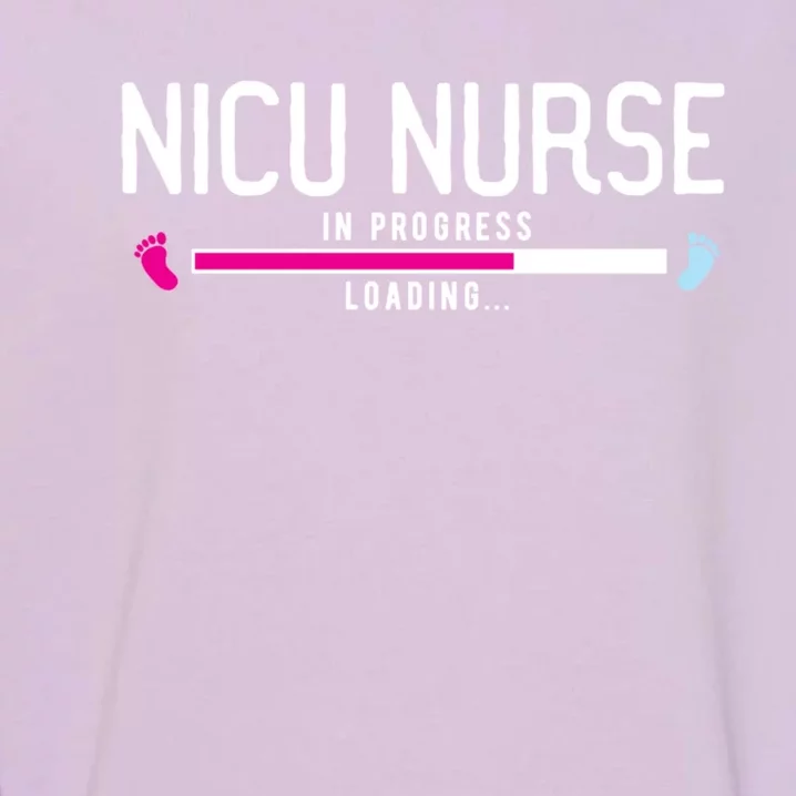 Nicu Nurse In Progress Icu Nurse School Nicu Nurse Cool Gift Garment-Dyed Sweatshirt