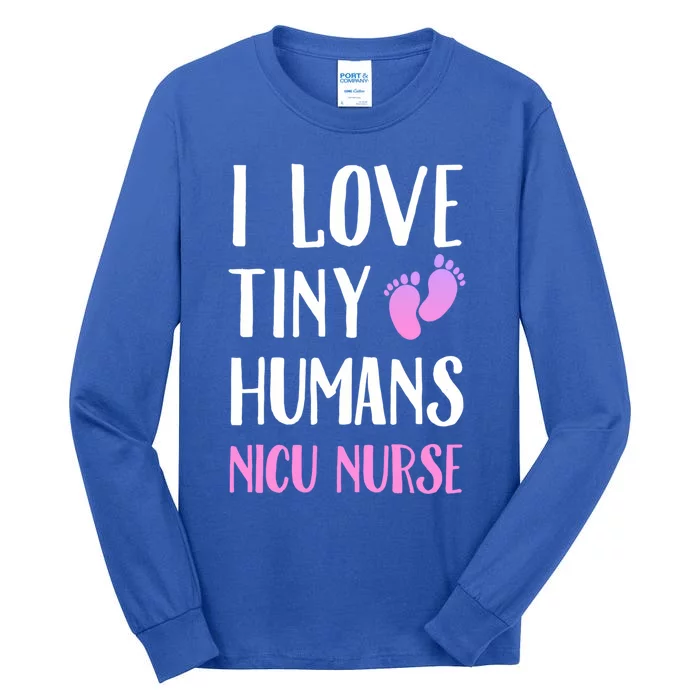 Nicu Nurse I Love Tiny Hu Cute Gift Tall Long Sleeve T-Shirt