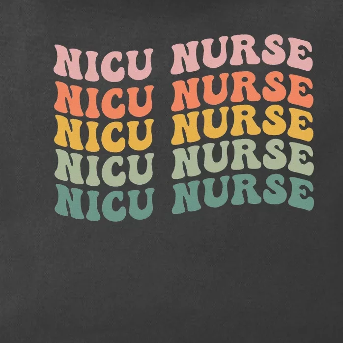 NICU Nurse ICU Neonatal Retro Nursing Team Tiny Humans Tee Zip Tote Bag