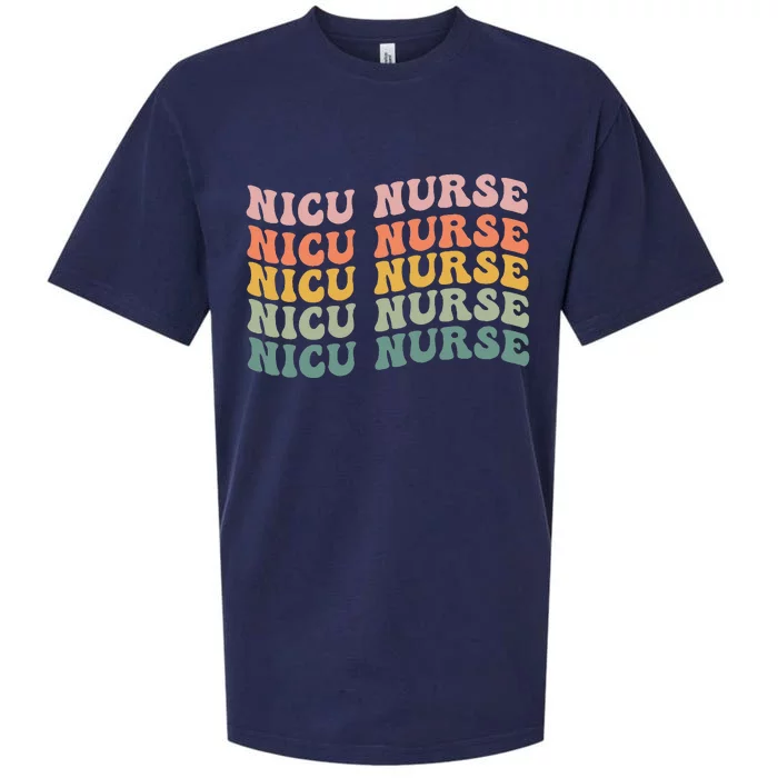 NICU Nurse ICU Neonatal Retro Nursing Team Tiny Humans Tee Sueded Cloud Jersey T-Shirt