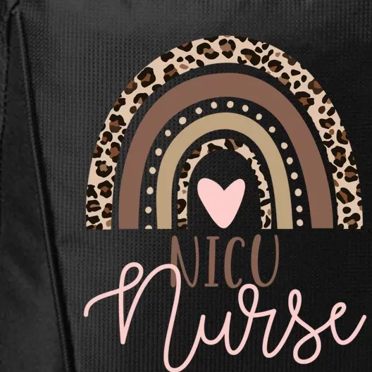 Nicu Nurse Icu Neonatal Leopard Rainbow Boho Tiny Hu Cool Gift City Backpack