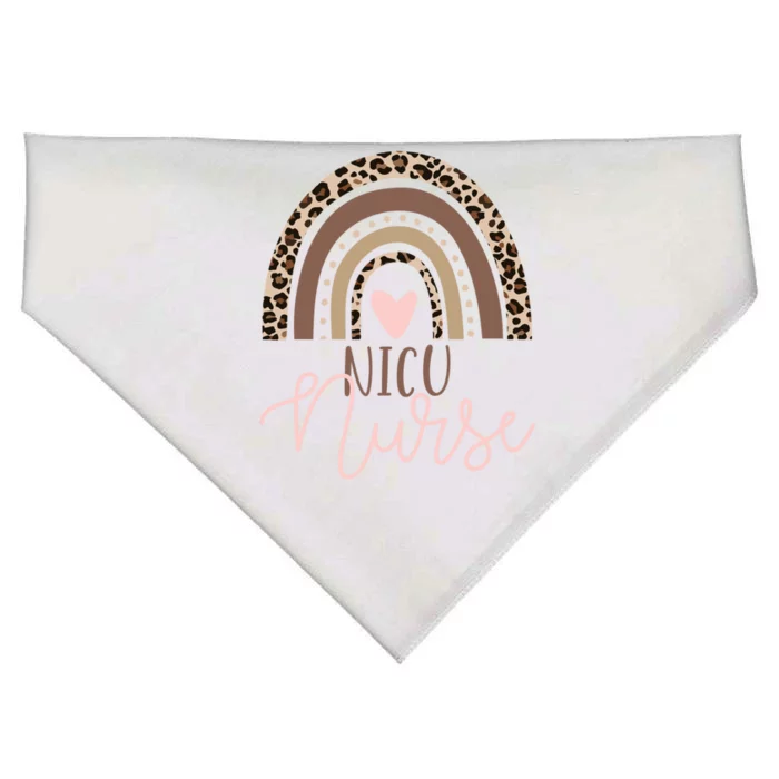 Nicu Nurse Icu Neonatal Leopard Rainbow Boho Tiny Hu Cool Gift USA-Made Doggie Bandana