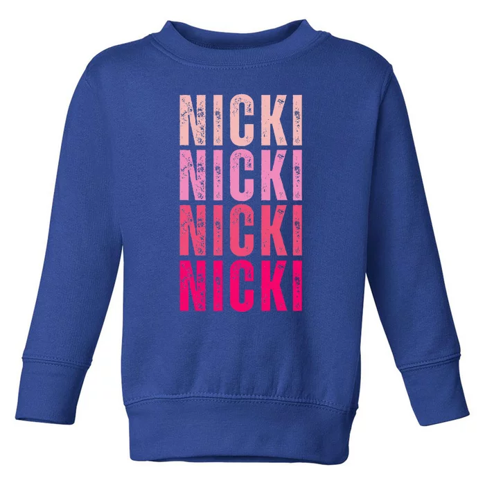 Name Nicki I Love Nicki Toddler Sweatshirt