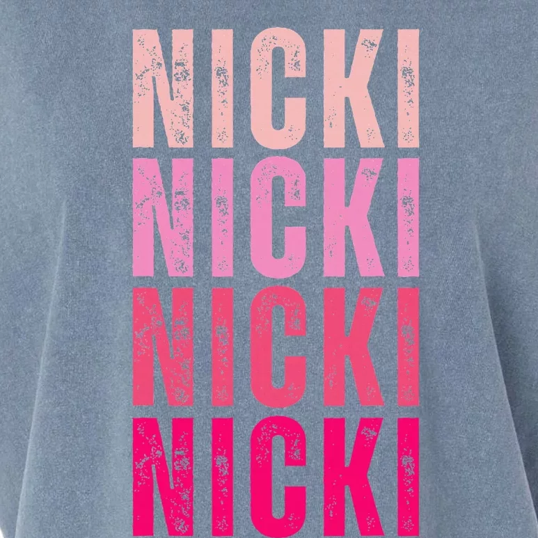 Name Nicki I Love Nicki Garment-Dyed Women's Muscle Tee