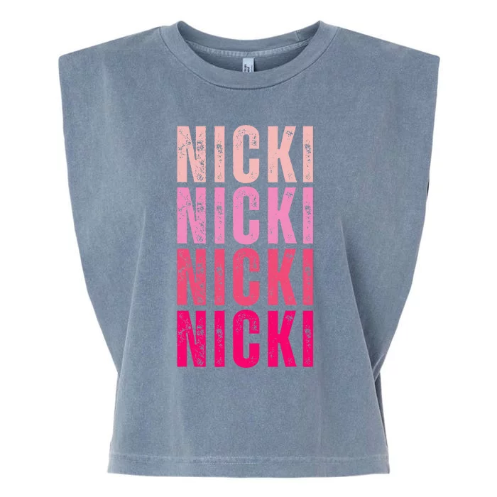 Name Nicki I Love Nicki Garment-Dyed Women's Muscle Tee