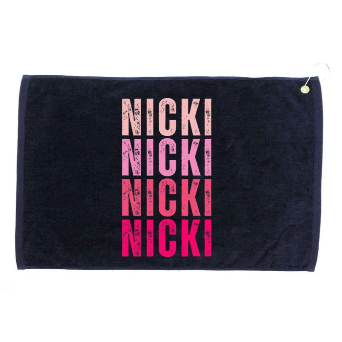 Name Nicki I Love Nicki Grommeted Golf Towel