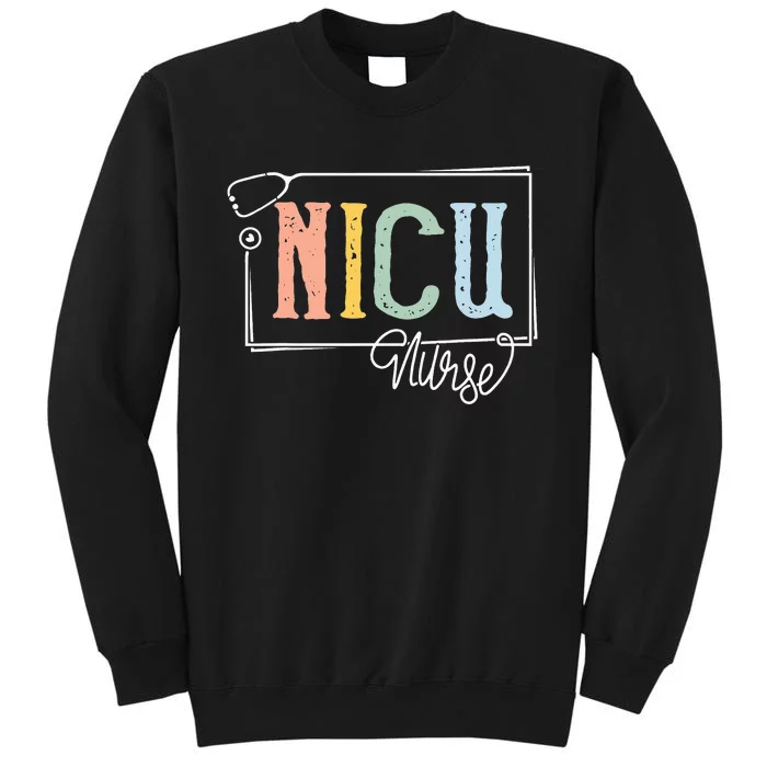 NICU Nurse ICU Neonatal Intensive Care Unit Rainbow Nursing Sweatshirt