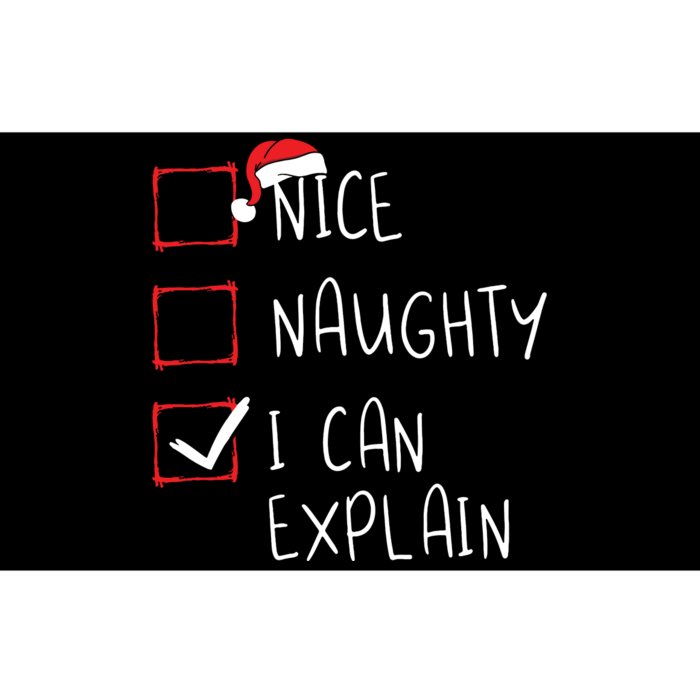 Nice Naughty I Can Explain Christmas List Xmas Santa Claus Bumper Sticker