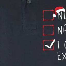 Nice Naughty I Can Explain Christmas List Xmas Santa Claus Softstyle Adult Sport Polo