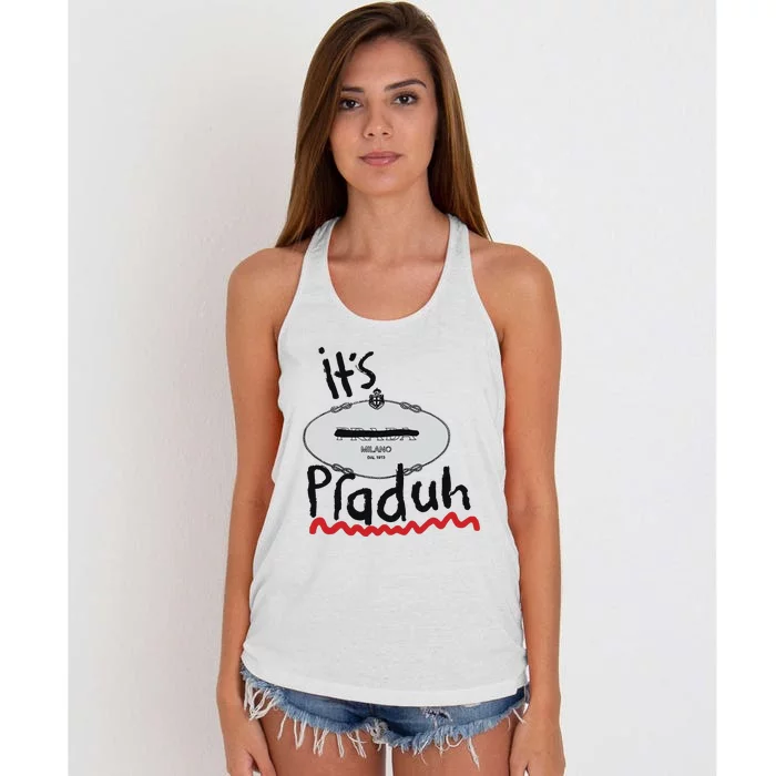 Navinder Nangla Is Dropping A Bootleg It’s Praduh Women's Knotted Racerback Tank