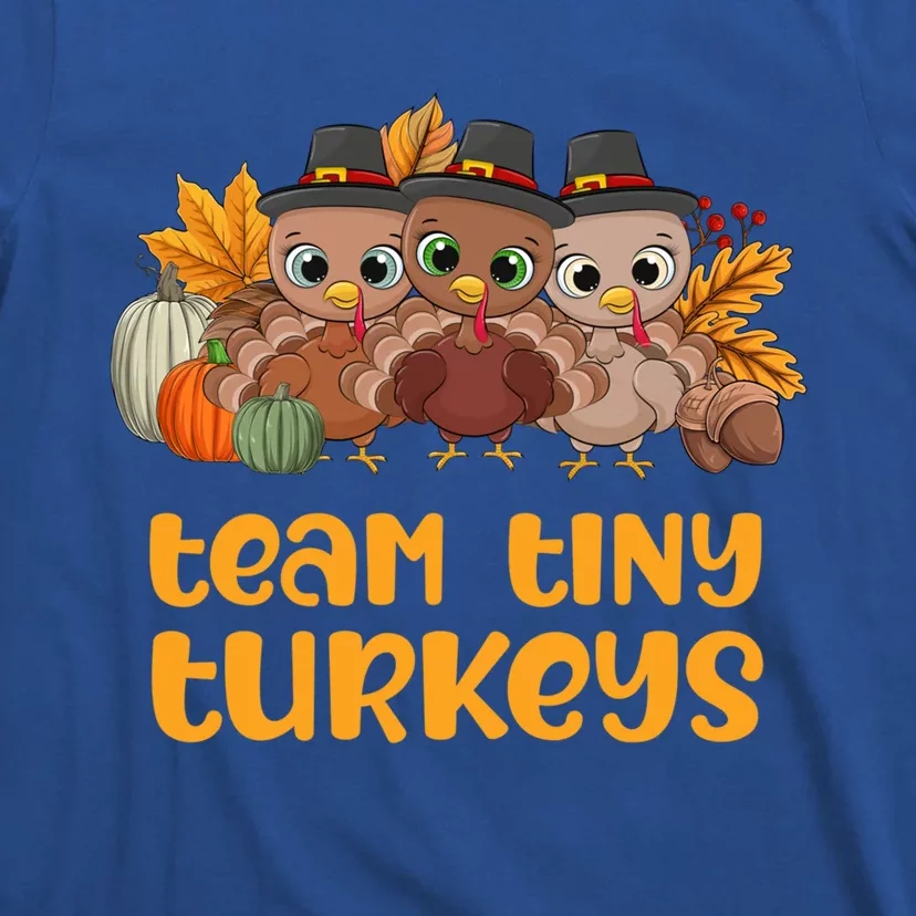 Nicu Nurse Icu Neonatal Team Tiny Turkeys Fall Thanksgiving Gift T-Shirt