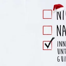 Nice Naughty Innocent Until Proven Guilty Christmas Checklist Softstyle Adult Sport Polo