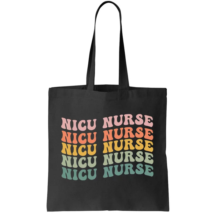 NICU Nurse ICU Neonatal Retro Nursing Team Tiny Humans Tee Tote Bag