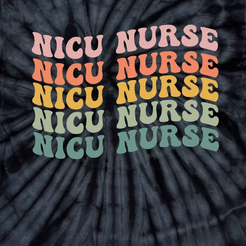 NICU Nurse ICU Neonatal Retro Nursing Team Tiny Humans Tee Tie-Dye T-Shirt