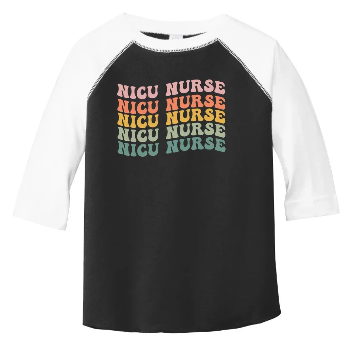 NICU Nurse ICU Neonatal Retro Nursing Team Tiny Humans Tee Toddler Fine Jersey T-Shirt