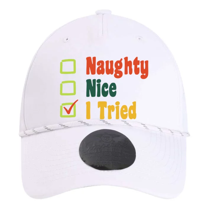 Naughty Nice I Tried Funny Christmas Performance The Dyno Cap