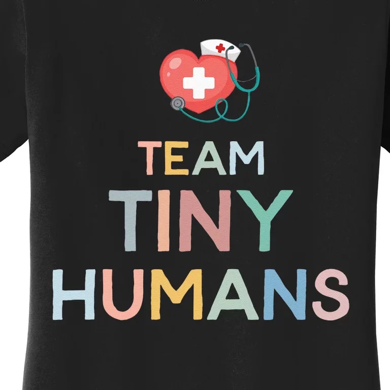 NICU Nurse ICU Neonatal Team Tiny Human Baby Boho Retro Women's T-Shirt