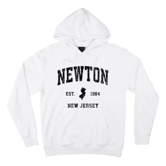 Newton New Jersey Nj Vintage Established Athletic Sports Design Hoodie