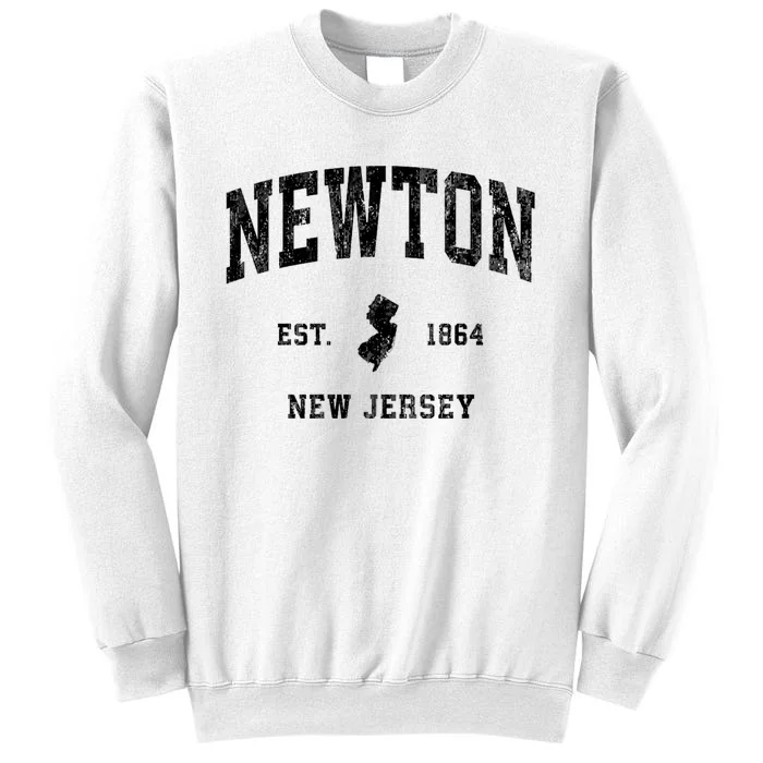 Newton New Jersey Nj Vintage Established Athletic Sports Design Sweatshirt