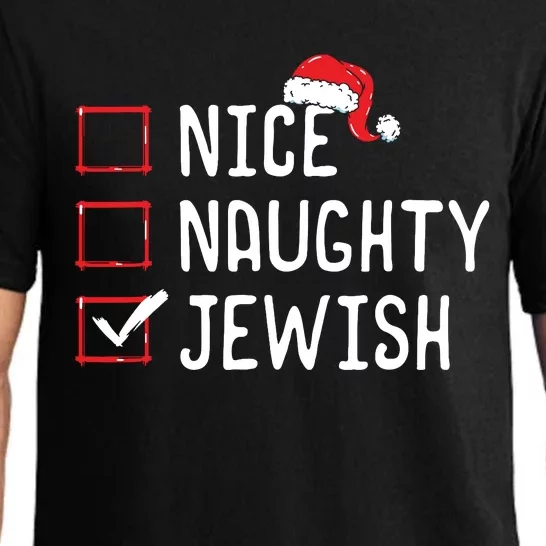 Nice Naughty Jewish Christmas List Pajama Set