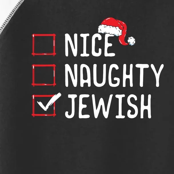 Nice Naughty Jewish Christmas List Toddler Fine Jersey T-Shirt