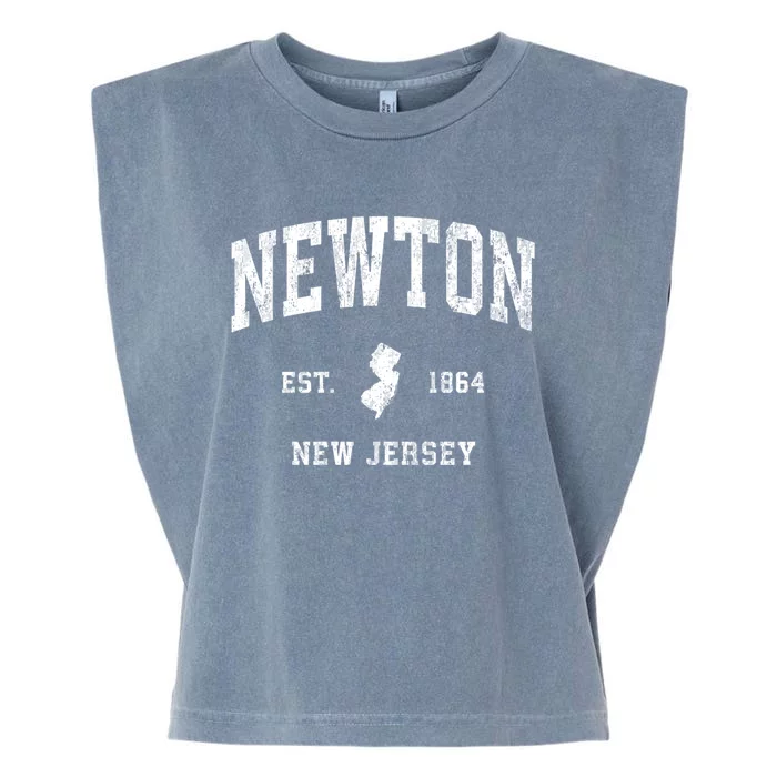 Newton New Jersey Nj Vintage Athletic Garment-Dyed Women's Muscle Tee