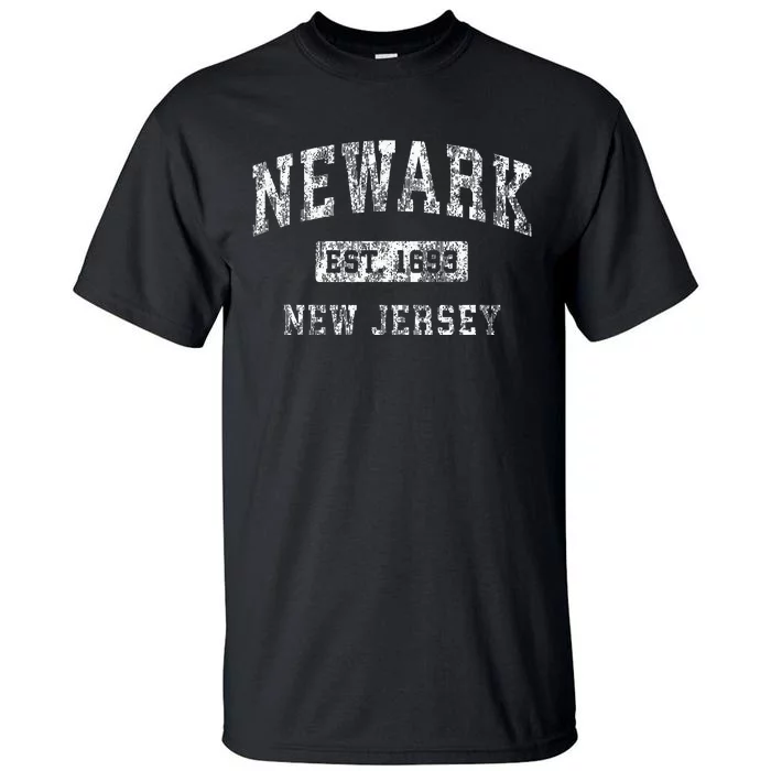 Newark New Jersey Nj Vintage Established Sports Tall T-Shirt