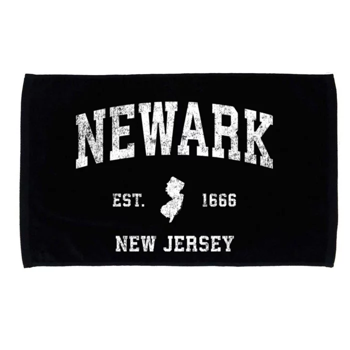 Newark New Jersey Nj Vintage Sports Design Microfiber Hand Towel