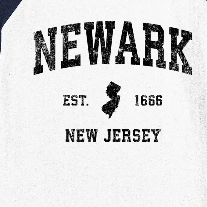 Newark New Jersey Nj Vintage Sports Design Baseball Sleeve Shirt